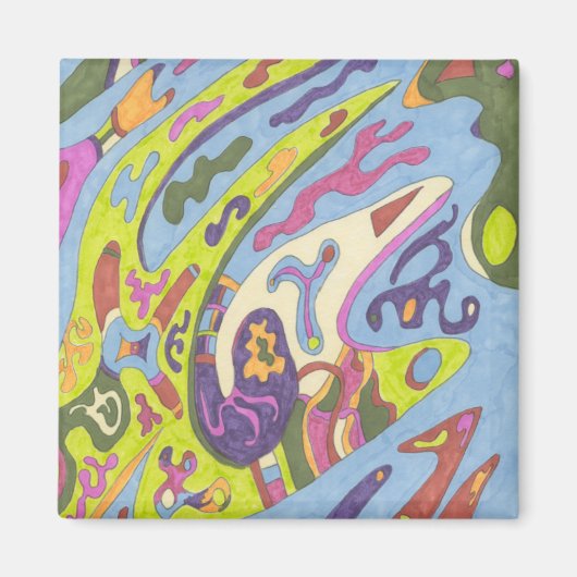 喜び、抽象芸術 マグネット (正面)