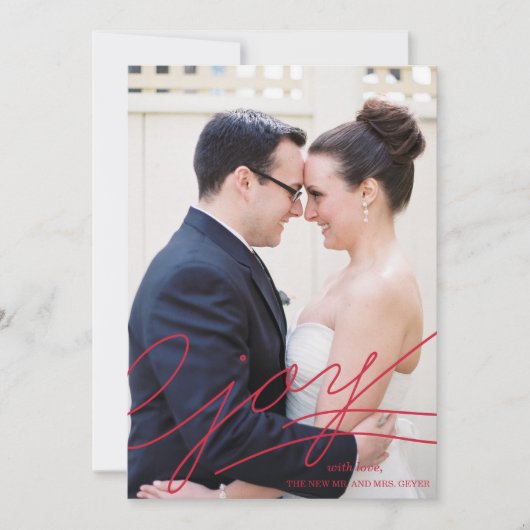 喜び 招待状 (正面)