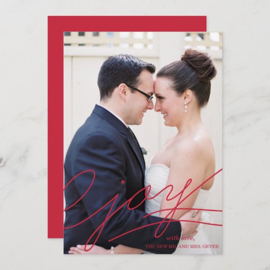 喜び 招待状 (正面/裏面)