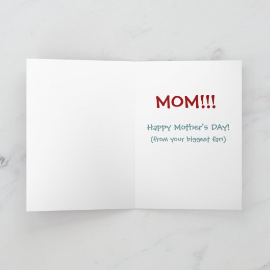 喜び-母の日カードのために跳んで下さい カード (内部)