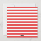 喜び。水彩可愛いクリスマス雪だるま。ユニバーシティレッドホワイト シーズンカード (裏面)