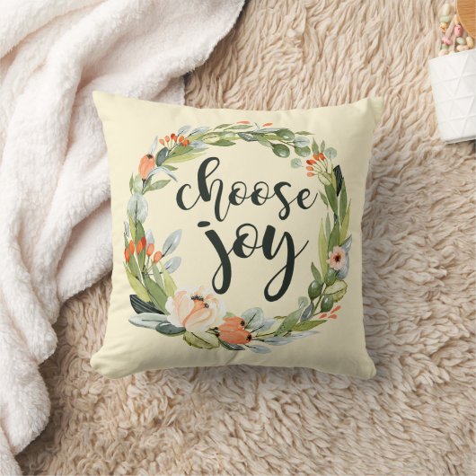 喜び、水彩画の花柄の枕を選んで下さい クッション (ブランケット)