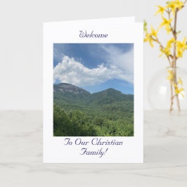 喜び、私たちのクリスチャン家族へようこそ、カード カード