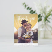 喜び | 結婚写真の感謝カード ポストカード (スタンド正面)