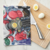 喜び-聖降誕祭お目出とう- キッチンタオル (四つ折り)