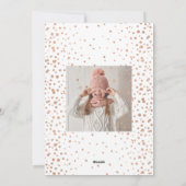 喜び |赤面ウォーターグラデーションカラー雪片フォト シーズンカード (裏面)