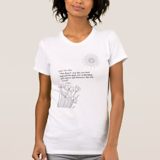 「喜び、開花せよ」女性用聖書Tシャツ Tシャツ