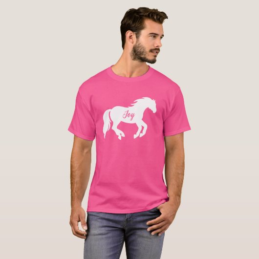 「喜び」馬 Tシャツ (正面フル)