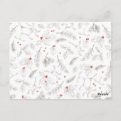 喜び | 6枚モダンの写真ファミリークリスマスグリーティング ポストカード (裏面)