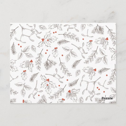 喜び | 6枚モダンの写真ファミリークリスマスグリーティング ポストカード (裏面)