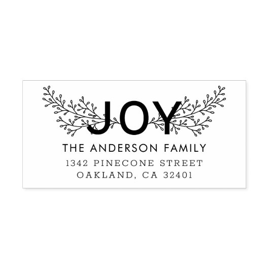 喜び | Folids Holiday差出人住所 セルフインキングスタンプ (デザイン)