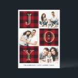 喜び | Red Plaid Photo Collage シーズンカード<br><div class="desc">トレンディーレッドバッファロープレイドとJOYタイポグラフィを備えたこのフォトコラージュカードで休日の願いを広げる。個性を自分だけの簡単にするのが好きだ。(1)更なるカスタマイズのためクリックは、「更にカスタマイズ」のリンクを使用し、このテンプレートを変更するために当社のデザインツールを使用する。(2)厚もしい紙/マット仕上げを選択する場合は、マット紙タイプを選択することを検討する。(3)もし必要な救済も合品も欲しい連絡ので。</div>