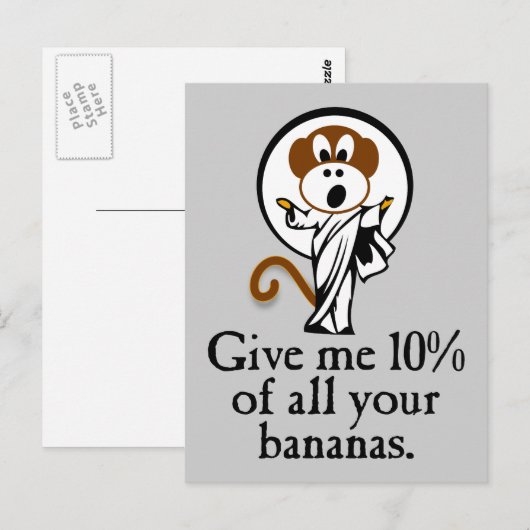 喜ぶサル ポストカード (正面/裏面)