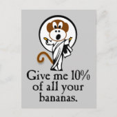 喜ぶサル ポストカード (正面)