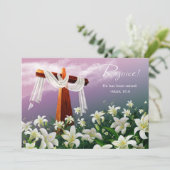 喜ぶ。キリスト教宗教復活祭カード シーズンカード (スタンド正面)