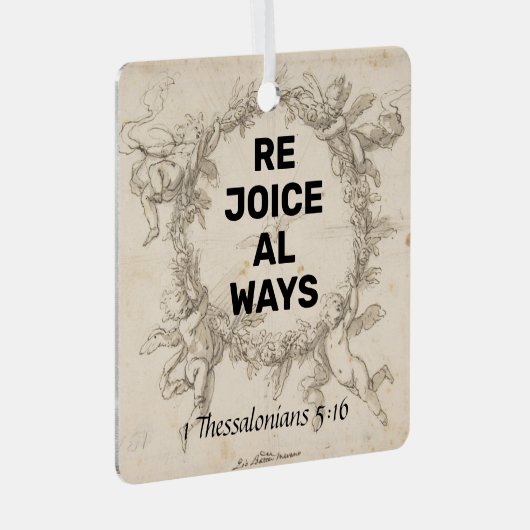 喜ぶ メタルオーナメント (正面右)