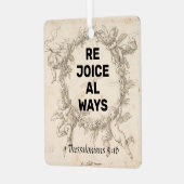 喜ぶ メタルオーナメント (正面左)