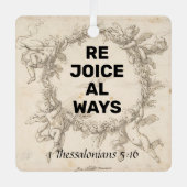 喜ぶ メタルオーナメント (正面)