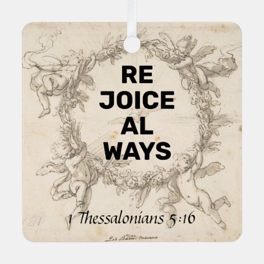 喜ぶ メタルオーナメント (正面)