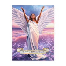 喜べ！イエス様は立ち上がった。宗教復活祭はがき
