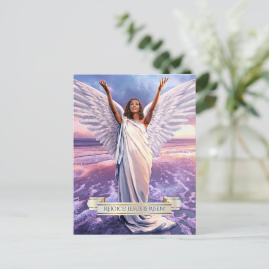 喜べ!イエス様は立ち上がった。宗教復活祭はがき シーズンポストカード (スタンド正面)
