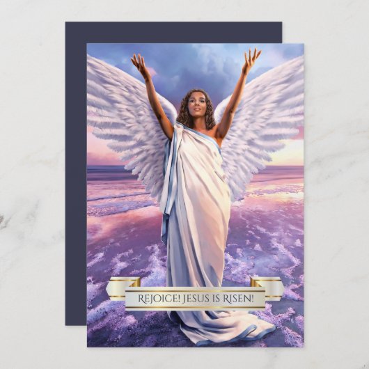 喜べ!イエス様は立ち上がった。宗教的なイースターカード シーズンカード (正面/裏面)