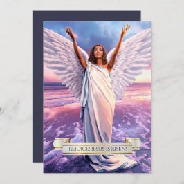 喜べ！イエス様は立ち上がった。宗教的なイースターカード シーズンカード