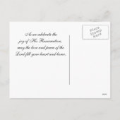 喜べ!キリストは復活し、復活祭の十字架 シーズンポストカード (裏面)