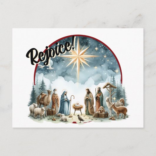 喜べ！我々にとって子供は生まれ シーズンポストカード (正面)