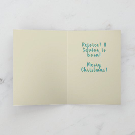 喜べ、救世主は天使と共に生まれた、イエス・キリスト カード (内部)