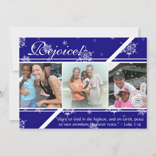 喜べ！2面青の雪片フォトカード シーズンカード (正面)