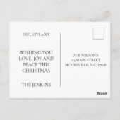 喜んでクリスマスベビー発表 ポストカード (裏面)