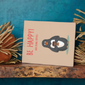 喜んでコーヒーを飲む フォトプラーク (側面)