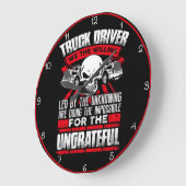 喜んでトラックの運転手:恩知らずには不可能 ラージ壁時計 (傾斜)