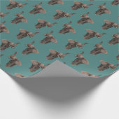喜んでラッパを吹く象 ラッピングペーパー (角)