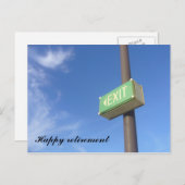 喜んで出て行く ポストカード (正面/裏面)