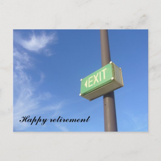 喜んで出て行く ポストカード (正面)