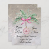 喜んで喜ぶフラットクリスマスカード シーズンカード (正面/裏面)