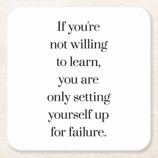 喜んで学紙コースター スクエアペーパーコースター (正面)