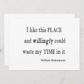 喜んで時間を無駄にする場所シェークスピア引用文 (正面/裏面)