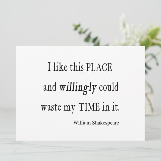 喜んで時間を無駄にする場所シェークスピア引用文 (スタンド正面)