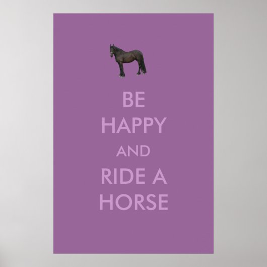 喜んで馬のポスターに乗る ポスター (正面)