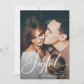 喜んで |スクリプエレガントトとフォトクリスマス シーズンカード (正面)