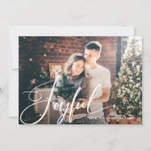喜んで |スクリプエレガントトとフォトクリスマス シーズンカード (正面)