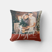 喜んで |スクリプエレガントト/フォトクリスマスレッド クッション (正面)