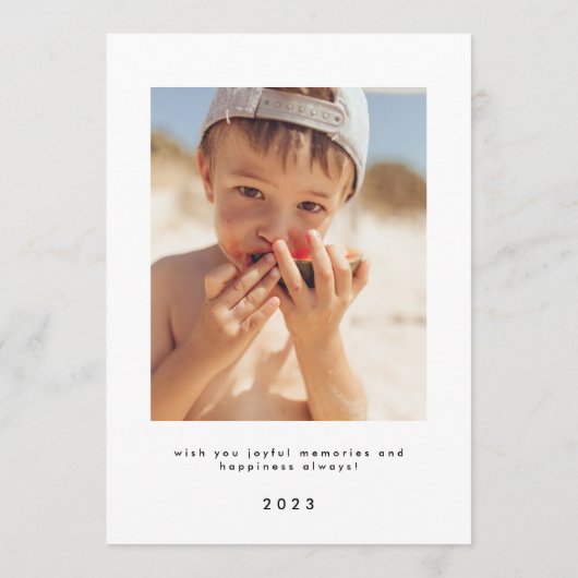 喜んで |デザイナースクリプト数々のの写真モダン シーズンカード (裏面)