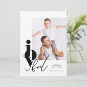 喜んで |デザイナースクリプト数々のの写真モダン シーズンカード (スタンド正面)