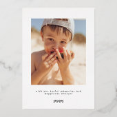 喜んで |デザイナースクリプト数々のの写真モダン 箔シーズンカード (裏面)