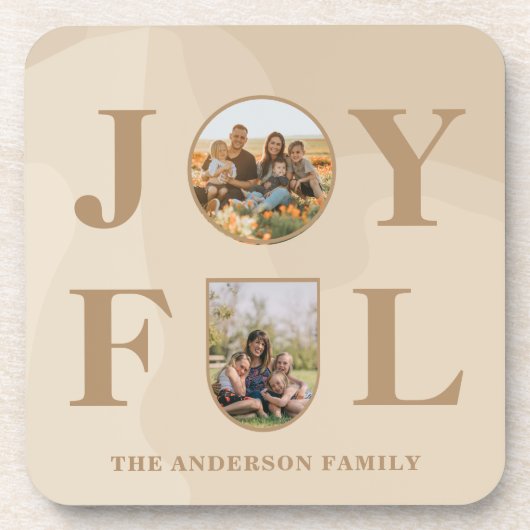 喜んで |ミニマモダンリストBeige Arch 2写真 コースター (正面)