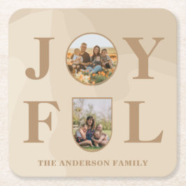 喜んで |ミニマモダンリストBeige Arch 2写真 スクエアペーパーコースター